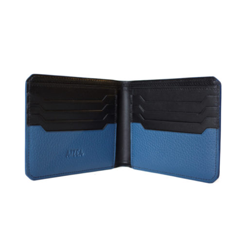 Wallet with 8 credit cards in taurillon