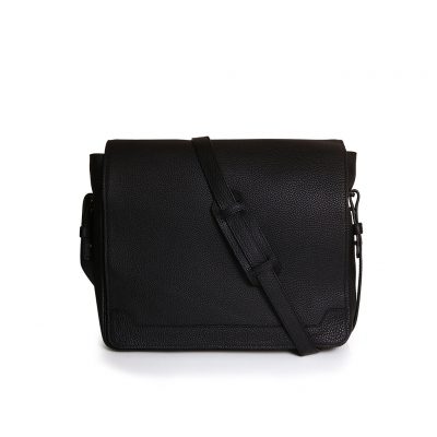 sac messenger taurillon noir