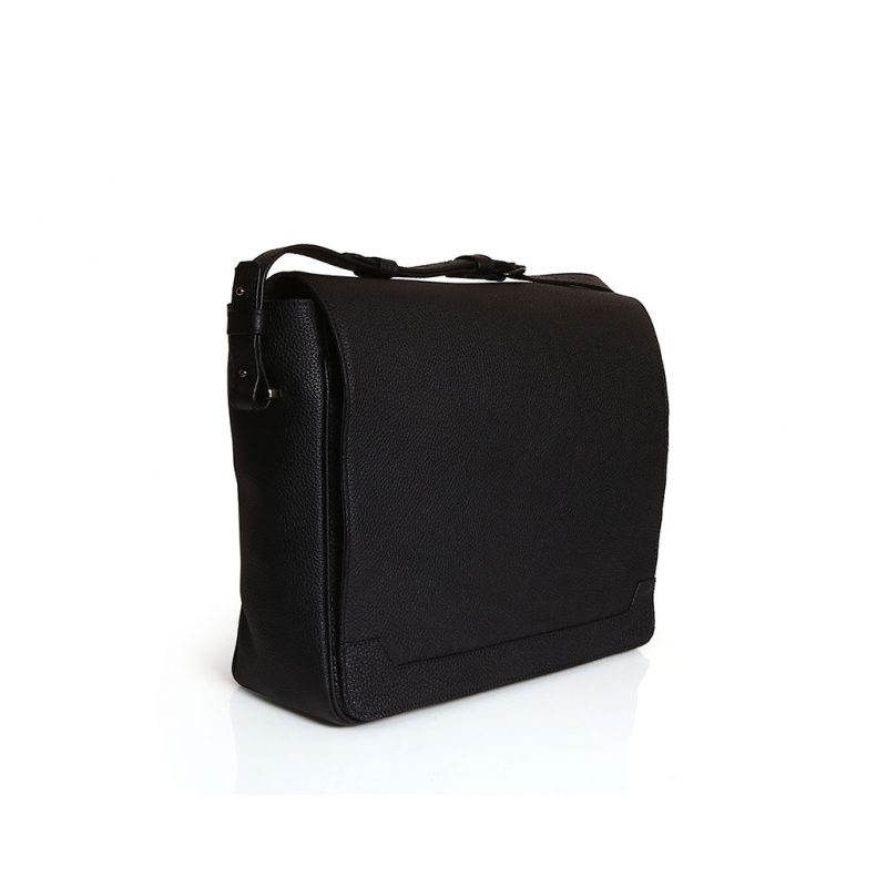 sac messenger taurillon noir