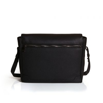 sac messenger taurillon noir