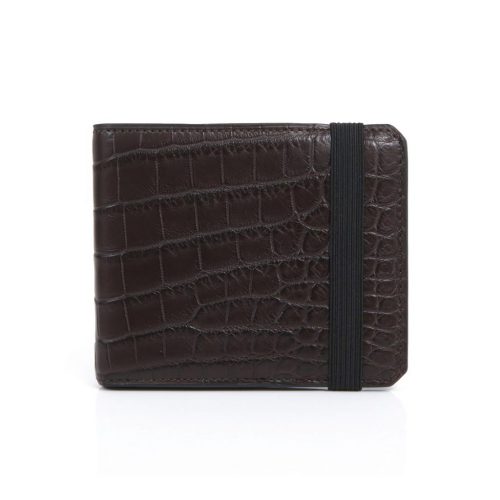 Portefeuille à rabat 6 cc en Crocodile Niloticus