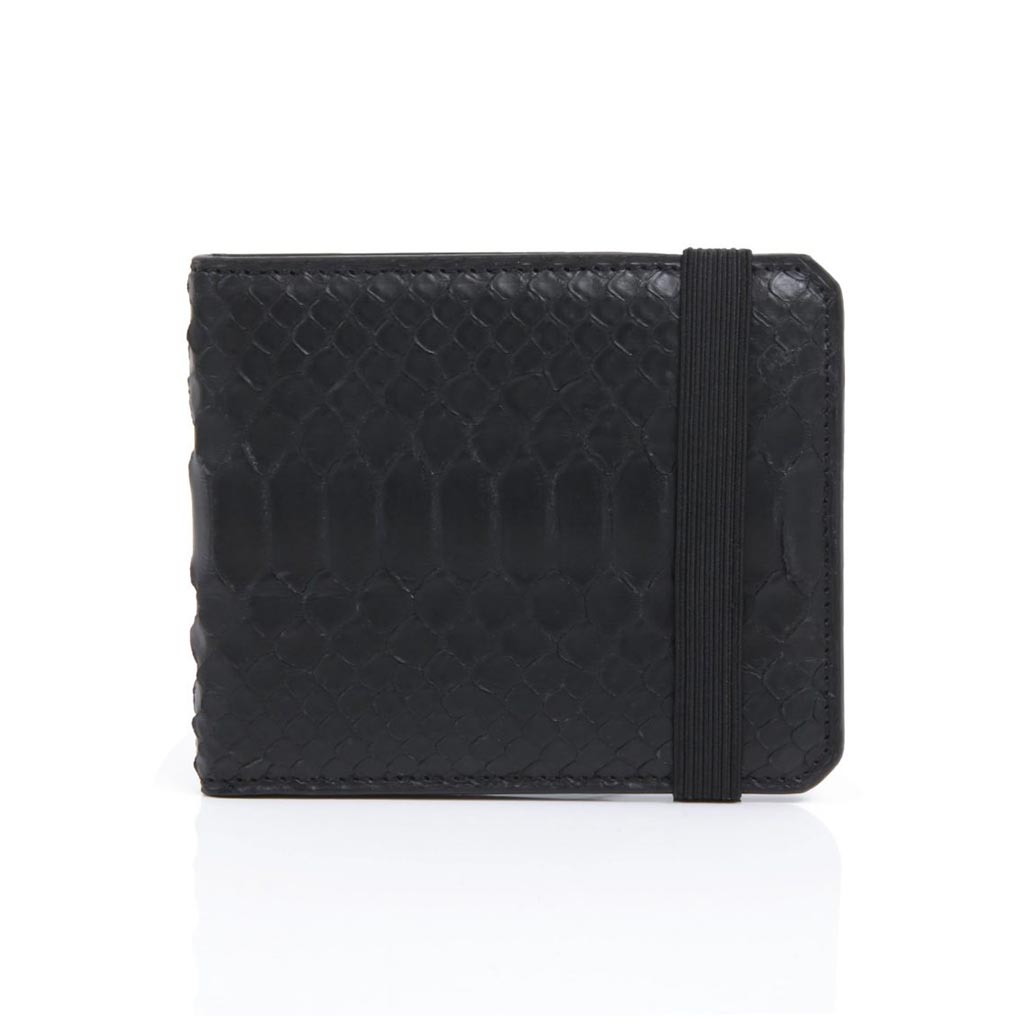 #1004-wallet-6cc-python-noir Portefeuille 6cc python noir