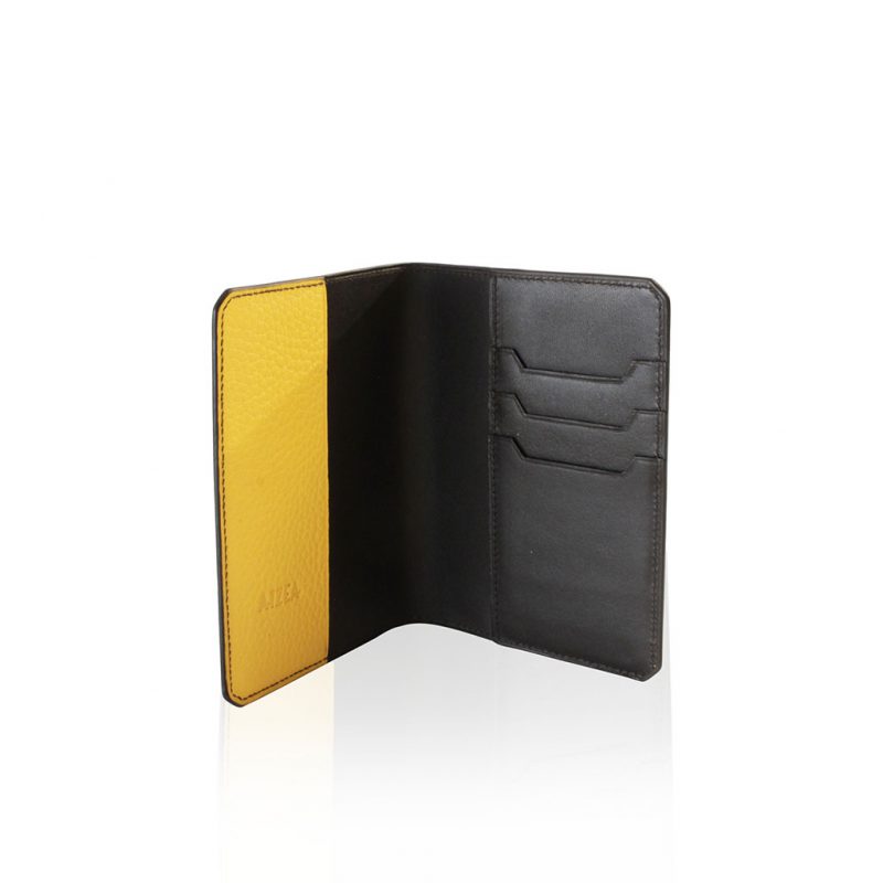 porte passeport taurillon jaune