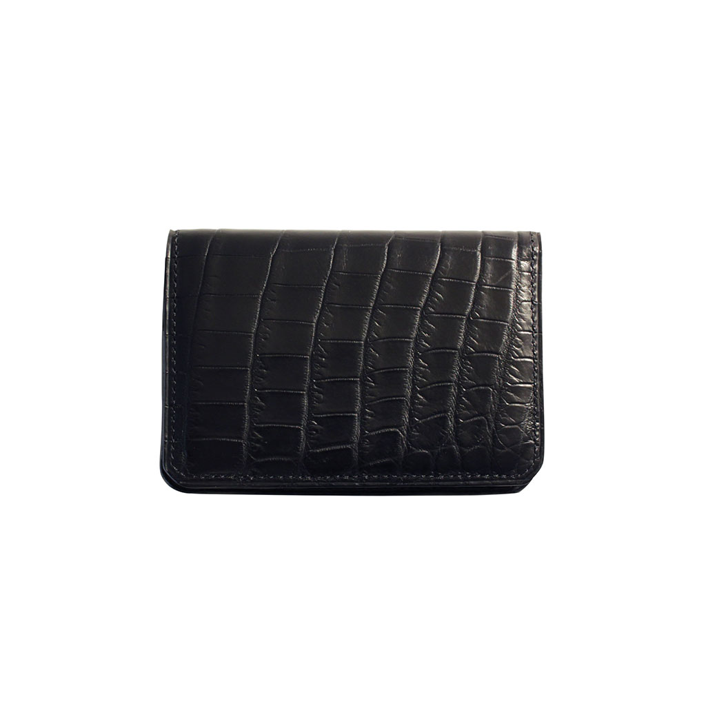 #1006-Porte-carte-de-visite-alligator-noir porte carte de visite alligator noir