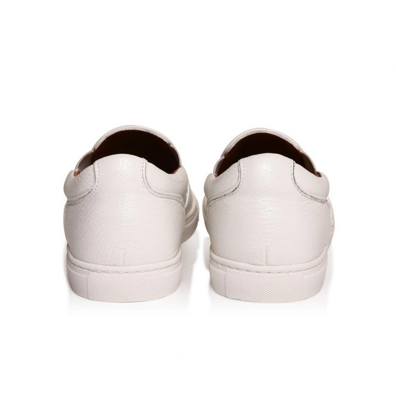 slip on taurillon blanc