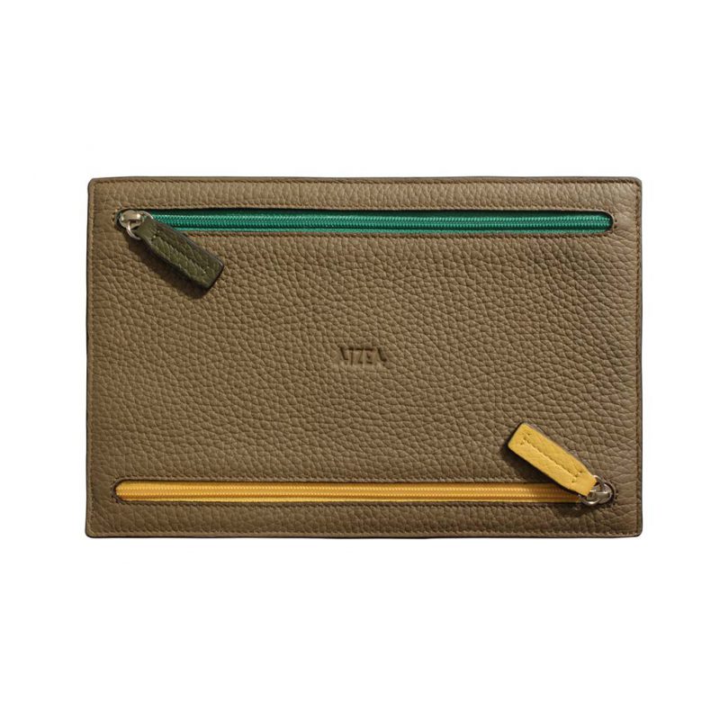 pochette multi-devises taurillon loutre