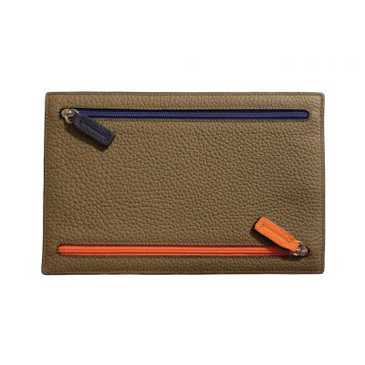 pochette multi-devises taurillon loutre