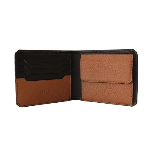 Wallet 4cc with Coin Case in taurillon