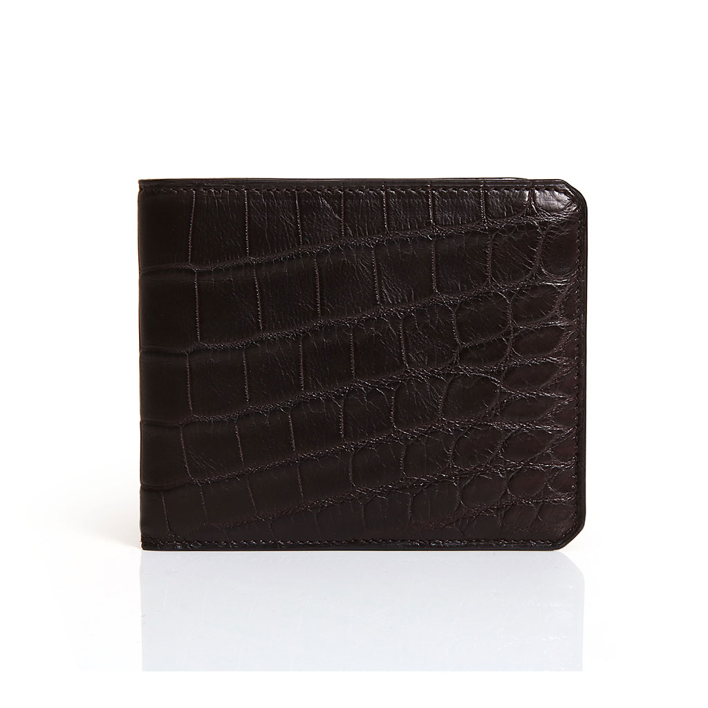 #1026-wallet-8cc-alligator-marron portefeuille 8cc alligator marron