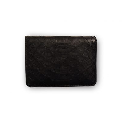 portefeuille compact python noir