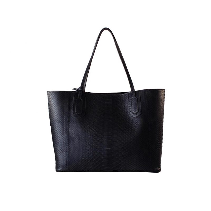 sac cabas python noir