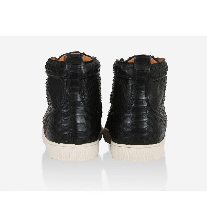 sneakers hautes python noir