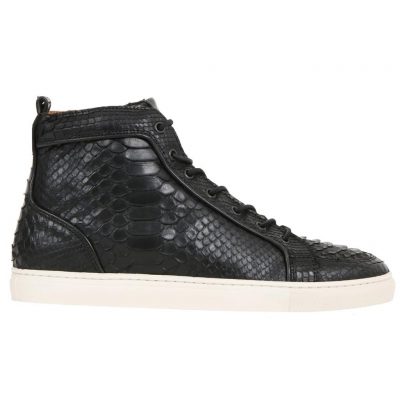 sneakers hautes python noir