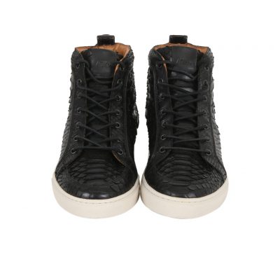 sneakers hautes python noir