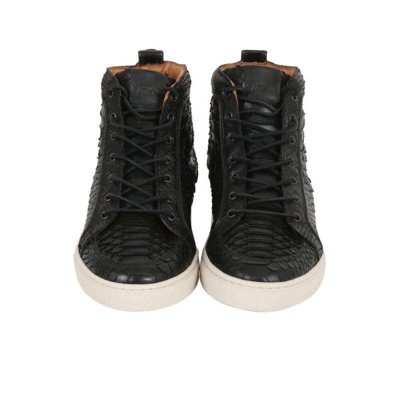 sneakers hautes python noir