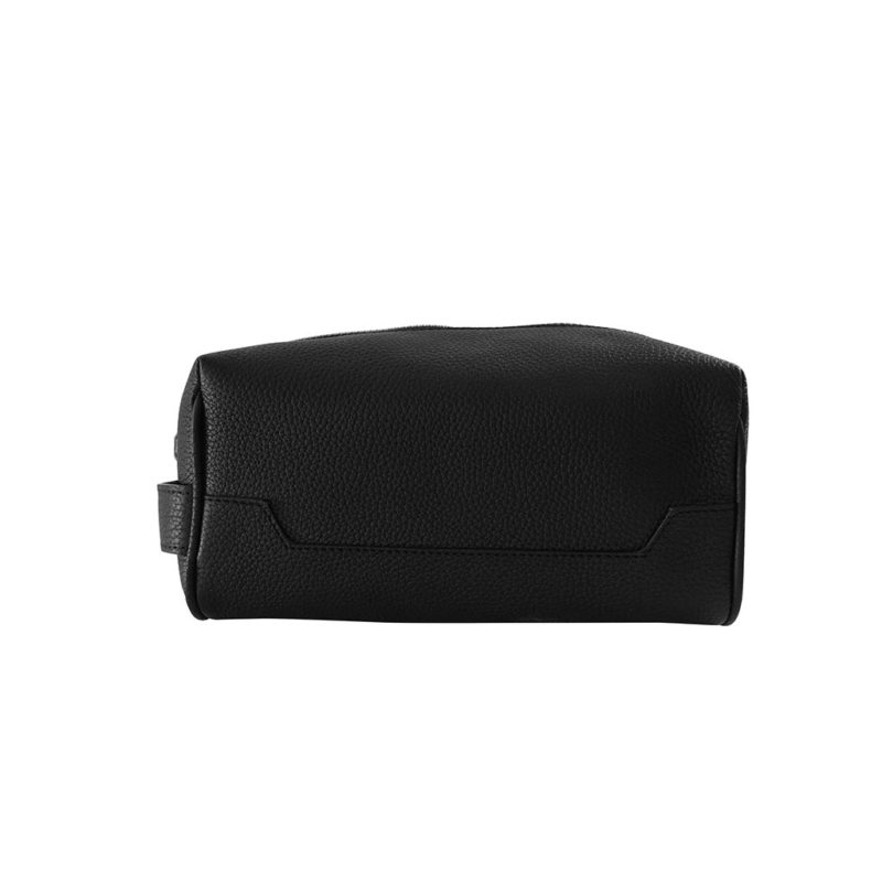 trousse de toilette taurillon noir