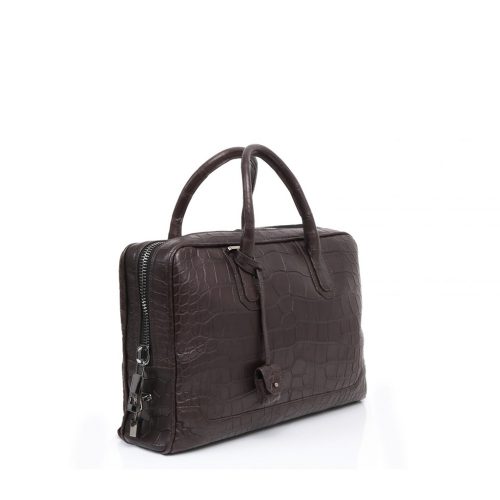 Slim Briefcase 8 cm en Alligator