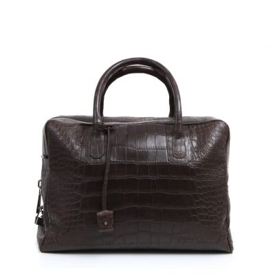 sac de voyage donibane en alligator marron