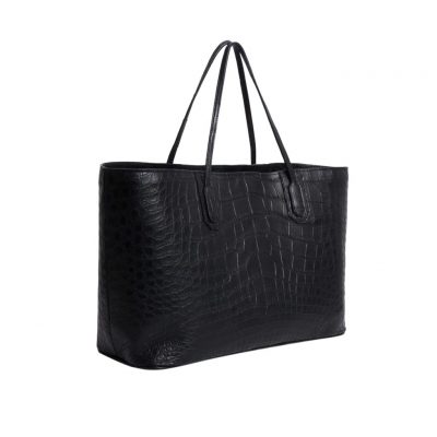 sac cabas alligator noir