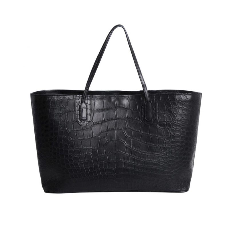 sac cabas alligator noir