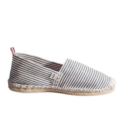 espadrilles sokoa blanc rayures bleues