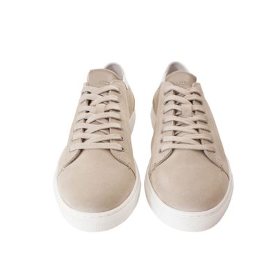 sneakers semi-doublées veau velours beige