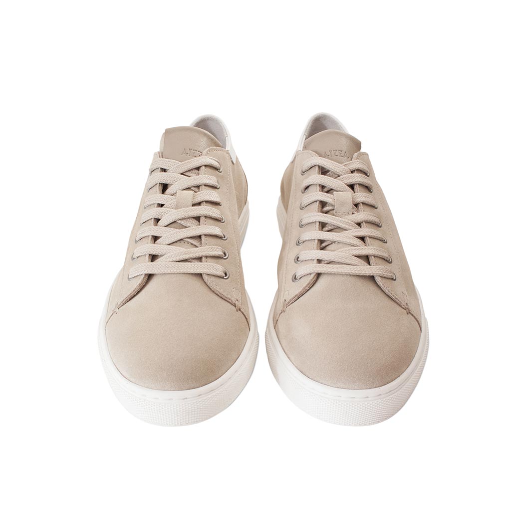 Sneakers-jon-veau-velours-beige-2 sneakers semi-doublées veau velours beige