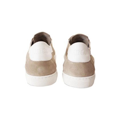 sneakers semi-doublées veau velours beige