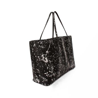 sac cabas python pollock blanc et noir