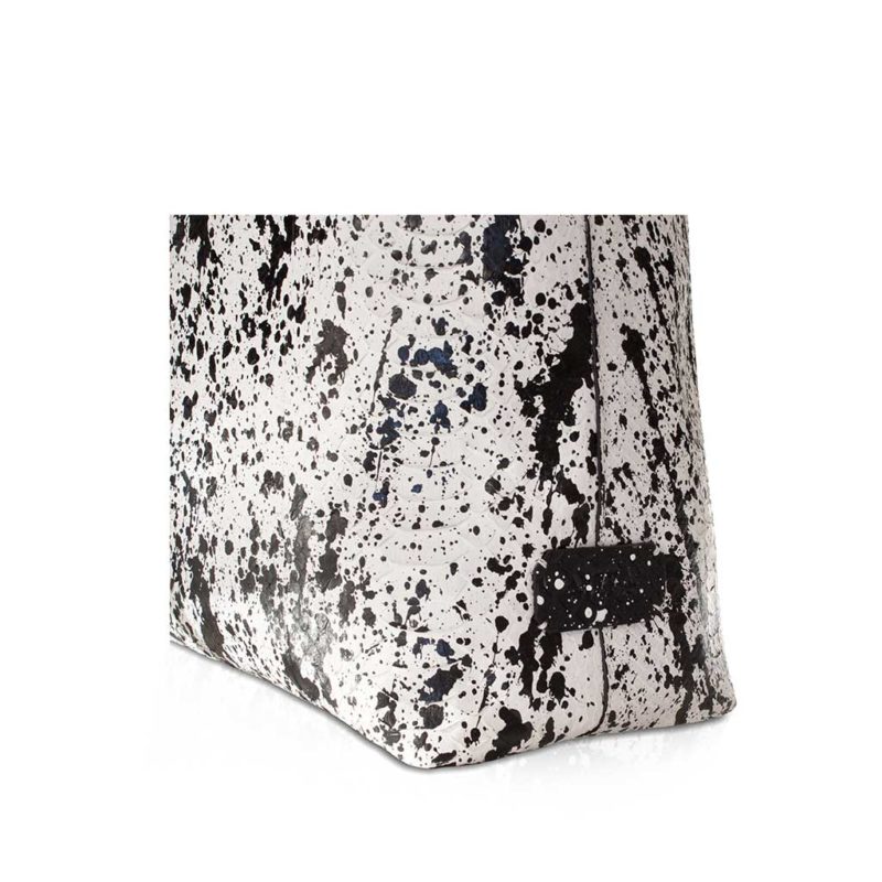 shopping bag python pollock blanc et noir