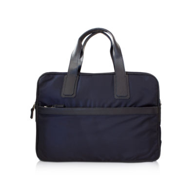 briefcase nylon et taurillon marine