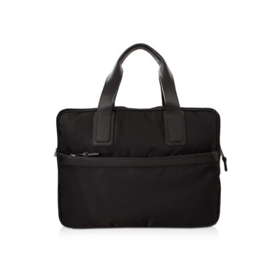 simple briefcase nylon et taurillon noir