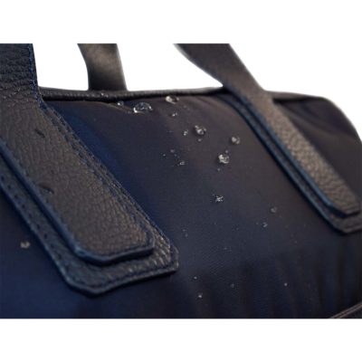 simple briefcase nylon et taurillon marine