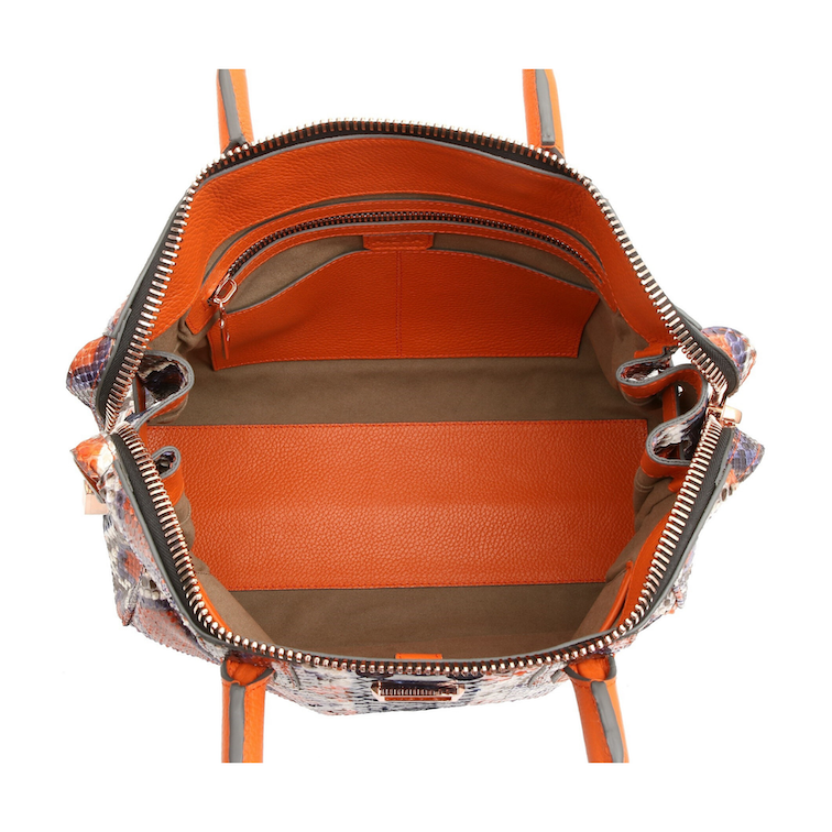 Sac main en cuir de Python A ZEA Paris Site officiel