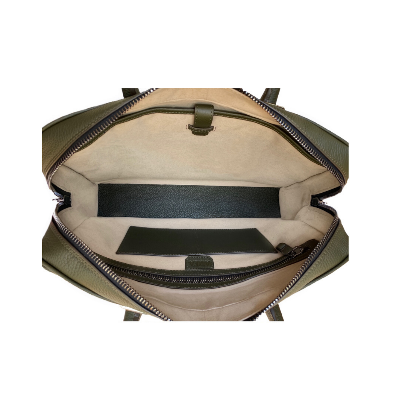 #10T8 briefcase-kaki-interieur