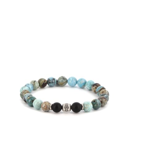 Blue Opal elastic bracelet 8mm